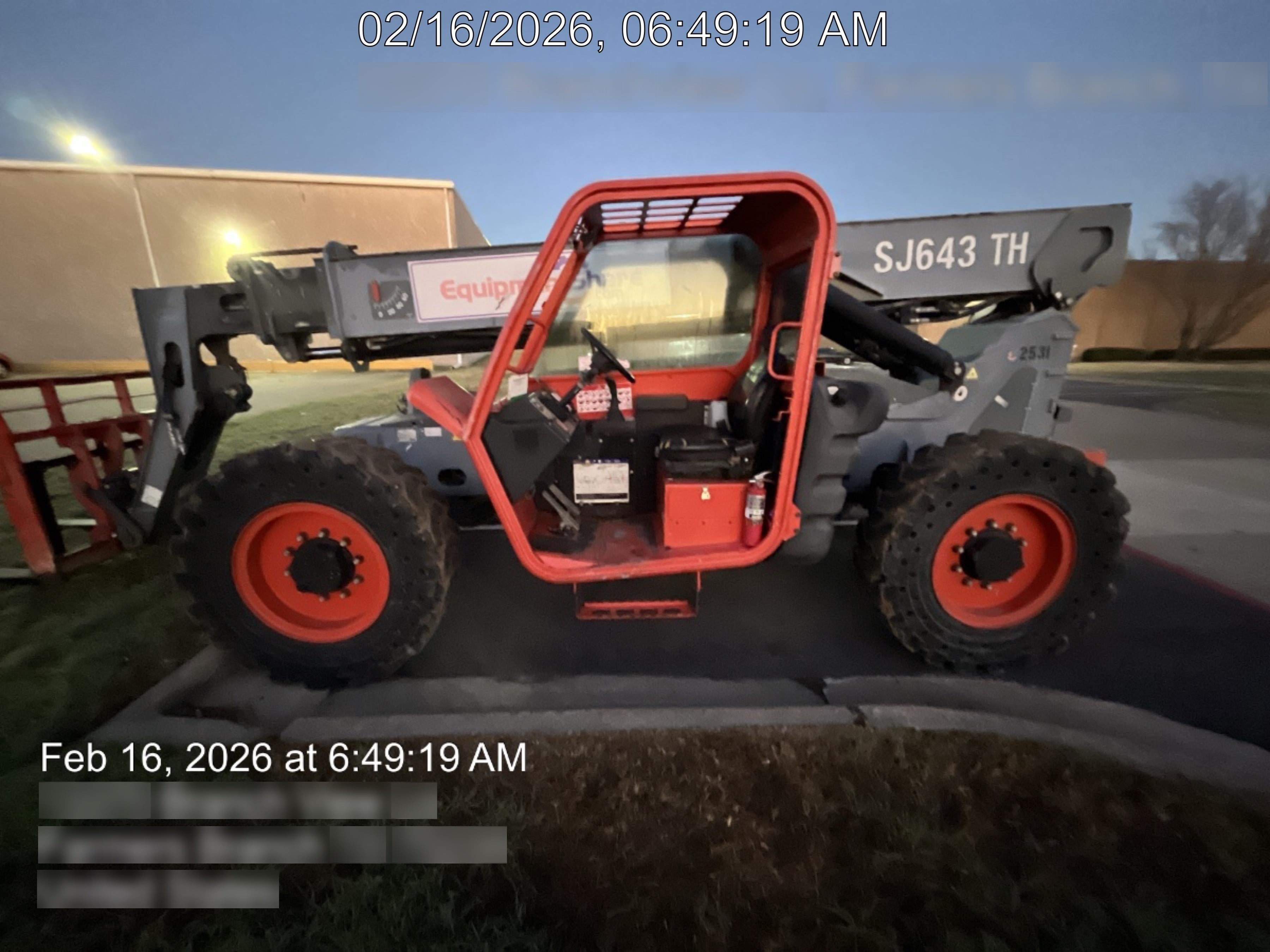 2016 Skyjack SJ643 TH 60" Carriage, Solid Tires