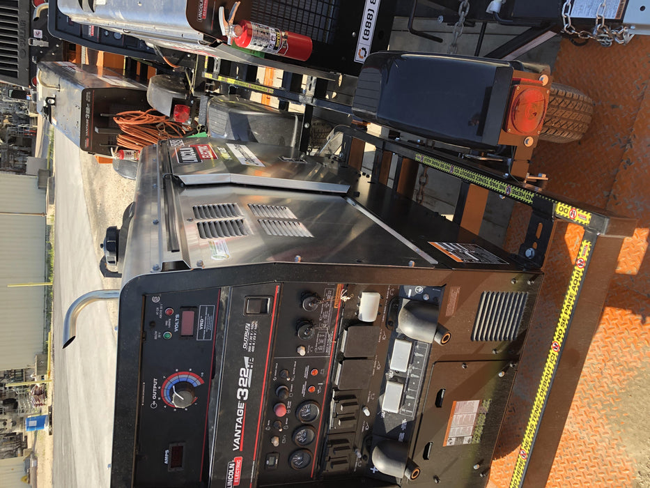 2020 Lincoln Electric Vantage 322 Welder Ready-Pak 3, w/ GPS & Decals (includes trailer, cable rack, fender light kit)
