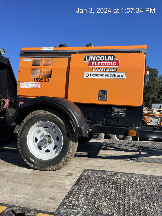 2021 Lincoln Electric Vantage 322 Vantage 322 Ready Pak 3 w/ Decals, ORANGE (includes trailer, cable rack, fender light kit) NO Telematics