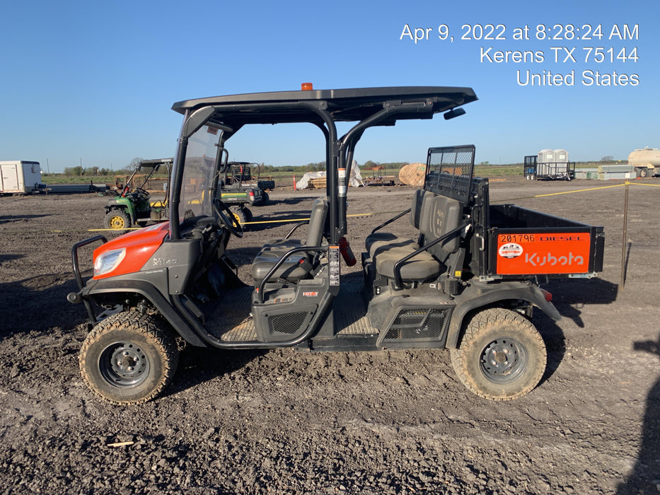 2022 Kubota RTV-X1140W-H Plastic Canopy, Windshield Acrylic Clear, LED Strobe Light, Wire Harness Kit, Back up Alarm