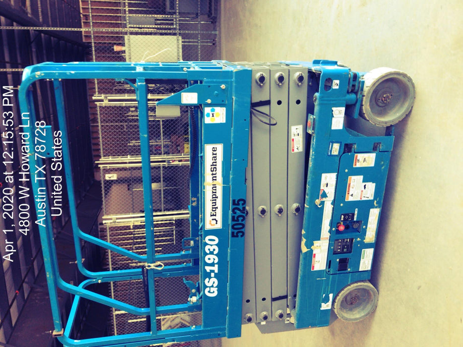 2019 Genie GS-1930 Fixed Rails with Chain Entry