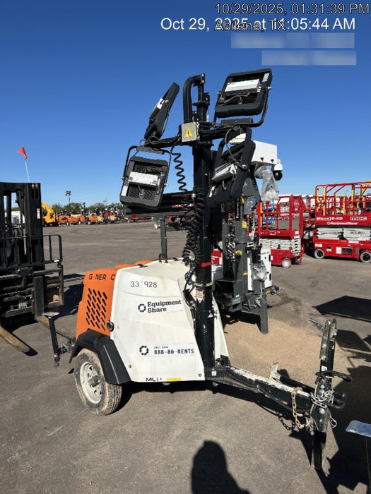 2023 Generac MLT2 Diesel, Flex Switch 120V Input, Powerzone Controller, (4) 320W LED Lights, 4kW Generator, 39.9 Gal Fuel Tank, 2" Ball, T3