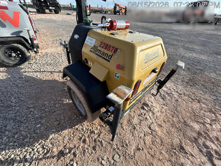 2022 Allmand NLV3GR (4) LED Light Fixture 350W, 23' Vertical Mast, 3kW Prime, Towable, Deep Sea L401, Leveling Jacks, Yanmar T4F 5.8hp