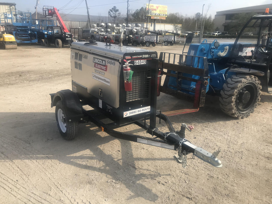 2020 Lincoln Electric Vantage 322 Welder Ready-Pak 3, w/ GPS & Decals (includes trailer, cable rack, fender light kit)
