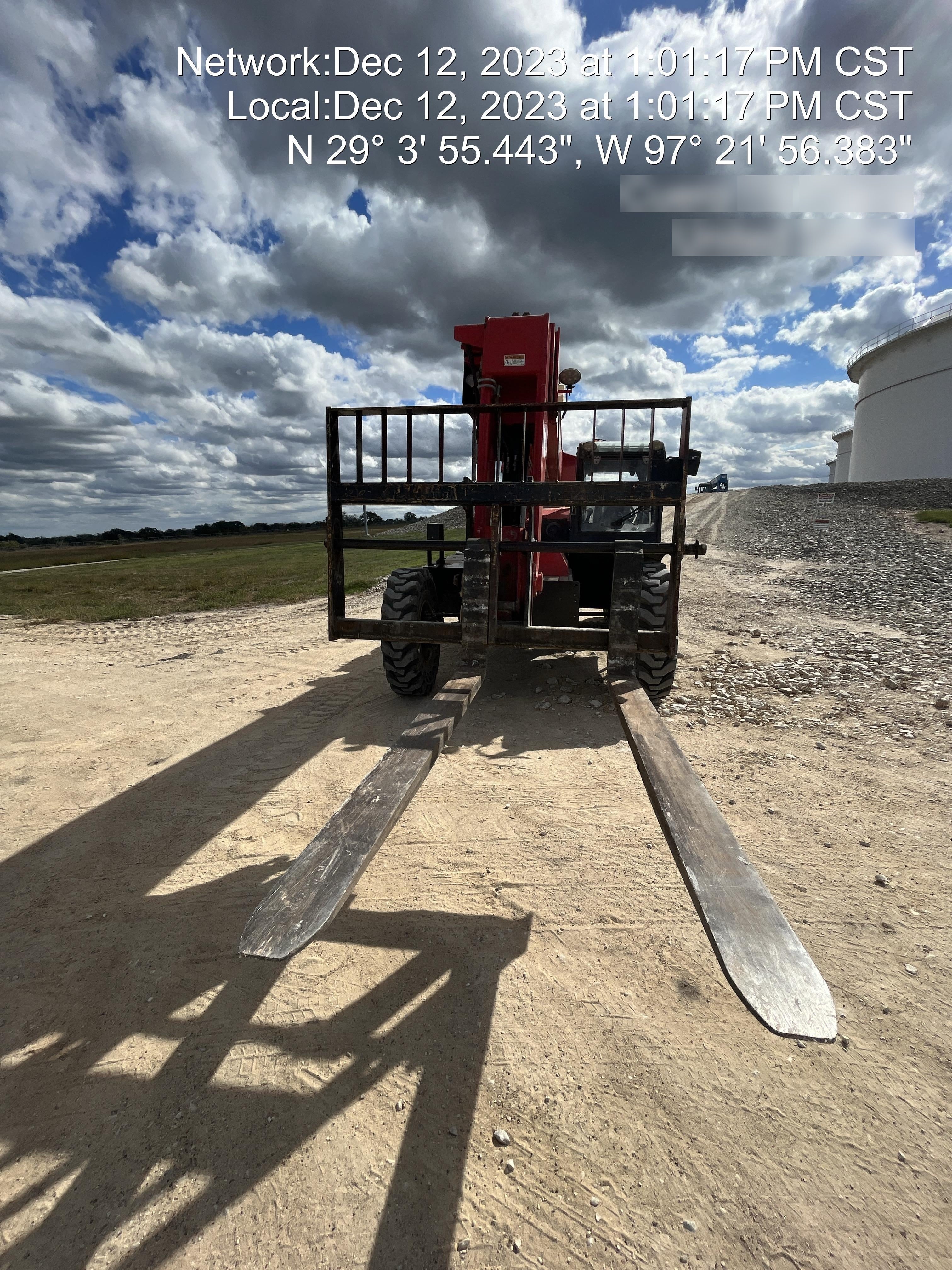 2019 Manitou MTA8044 74hp T4F, Cab/Heat/Air, Cab and Boom LED work lights, Auxiliary Hydraulics, Solid Tires, Amber strobe, Lift Hook 66" Carriage, 60" Forks