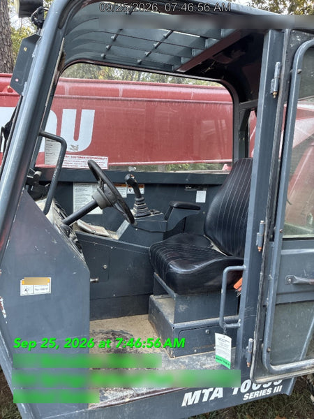2018 Manitou MTA10055 Manitou MTA 10055 w/Open ROPS, Work Lights/Strobe, Aux Hyd, Solid Tires, Lift Hook, 66" Carriage, 60" Forks