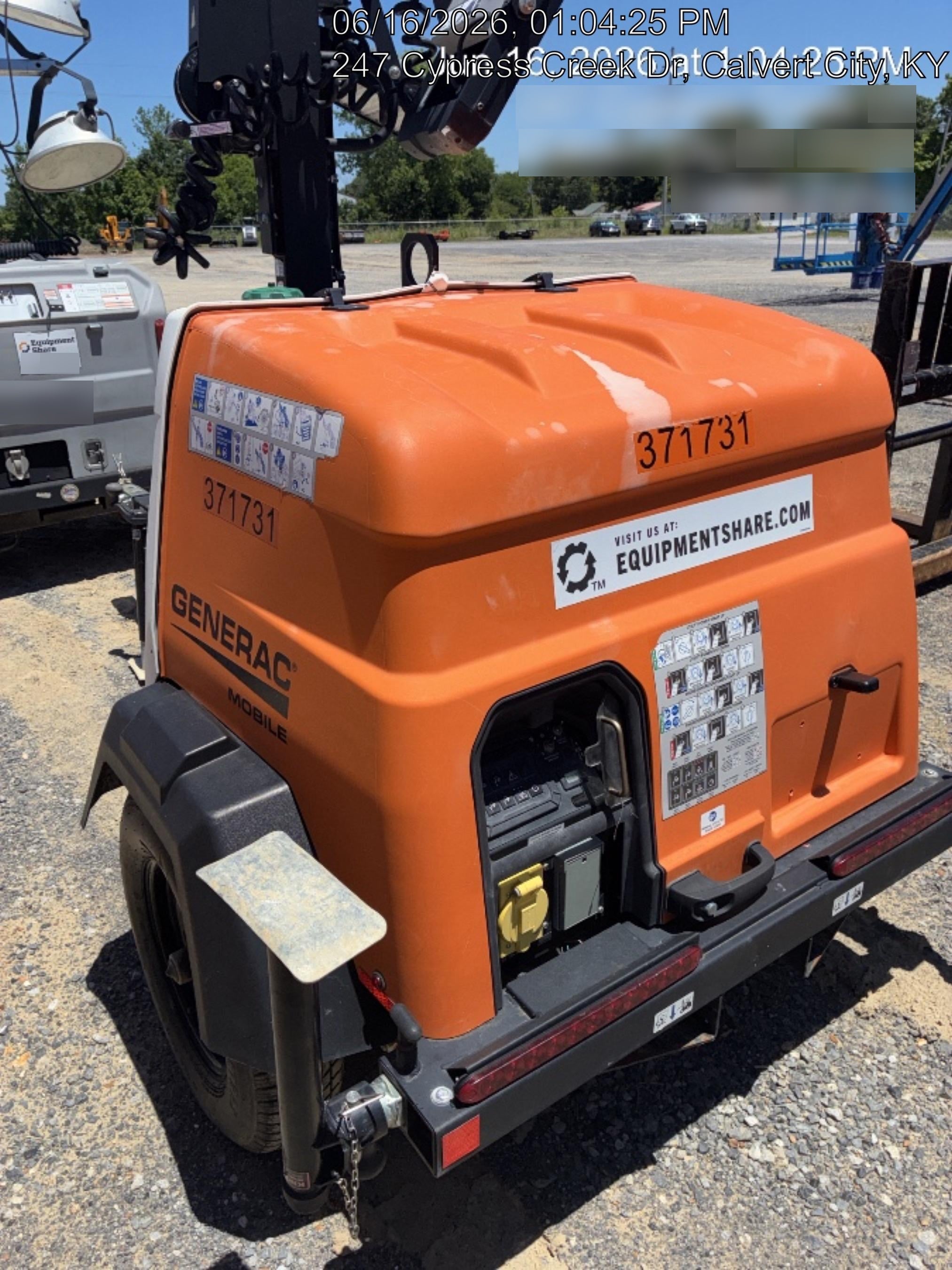 2023 Generac MLT2 Diesel, Flex Switch 120V Input, Powerzone Controller, 
(4) 320W LED Lights, 4kW Generator, 39.9 Gal Fuel Tank, 2" Ball, T3