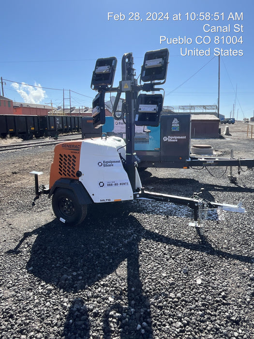 2023 Generac MLT2 Diesel, Flex Switch 120V Input, Powerzone Controller, 
(4) 320W LED Lights, 4kW Generator, 39.9 Gal Fuel Tank, 2" Ball, T3