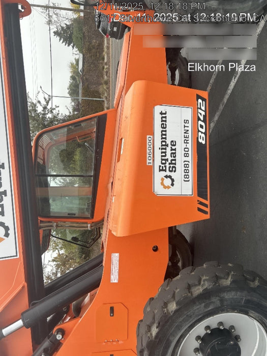 2020 Skytrak 8042 Cab/Heat/Air, Solid Tires, Work Lights, Beacon, Aux Hydraulics, Back up Alarm, Lifting Eye, ES Decals