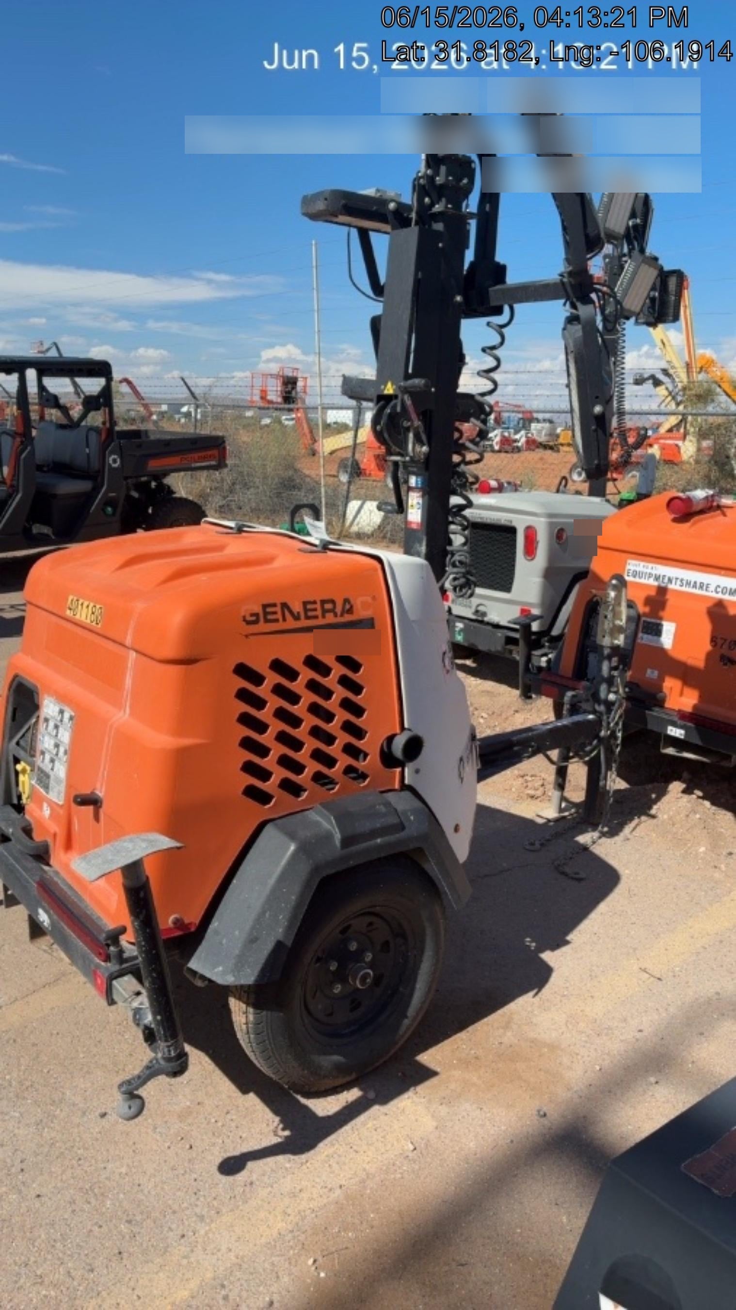 2024 Generac MLT2 Diesel, Flex Switch 120V Input, Powerzone Controller, 
(4) 320W LED Lights, 4kW Generator, 39.9 Gal Fuel Tank, 2" Ball, T3