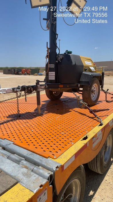 2021 Allmand NLV3GR (4) LED Light Fixture 350W, 23' Vertical Mast, 3kW Prime, Towable, Deep Sea L401, Leveling Jacks, Yanmar T4F 5.8hp