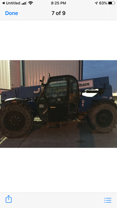 2019 Genie GTH-636 Cab/Heat/AC, Solid RT Tires, LED Work Lights, Beacon 60" QA Carriage, 48" Forks