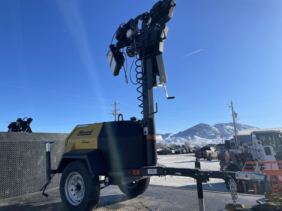 2022 Allmand NLV3GR (4) LED Light Fixture 350W, 23' Vertical Mast, 3kW Prime, Towable, ES Decals, T3