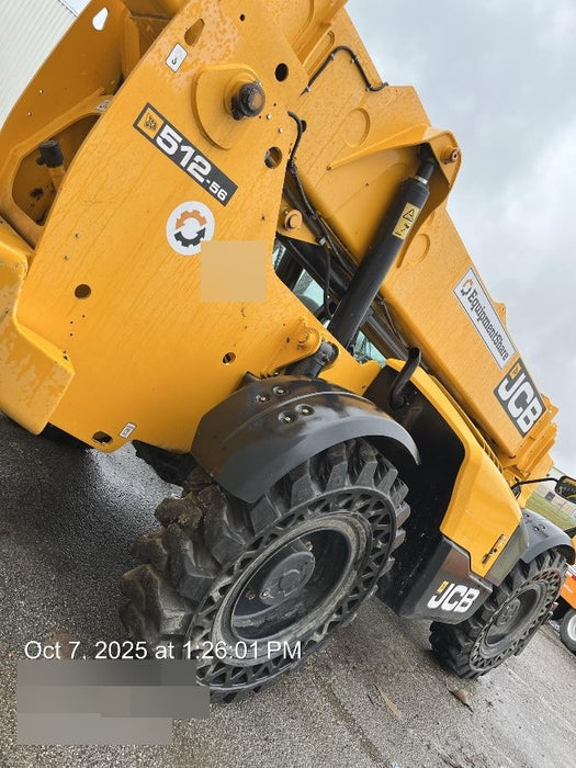 2020 JCB 512-56 Cab/Heat/Air, 109Hp, Solid Tires, Work Lights, Beacon, Aux Hydraulics, Back up Alarm, Lifting Eye, ES Decals
