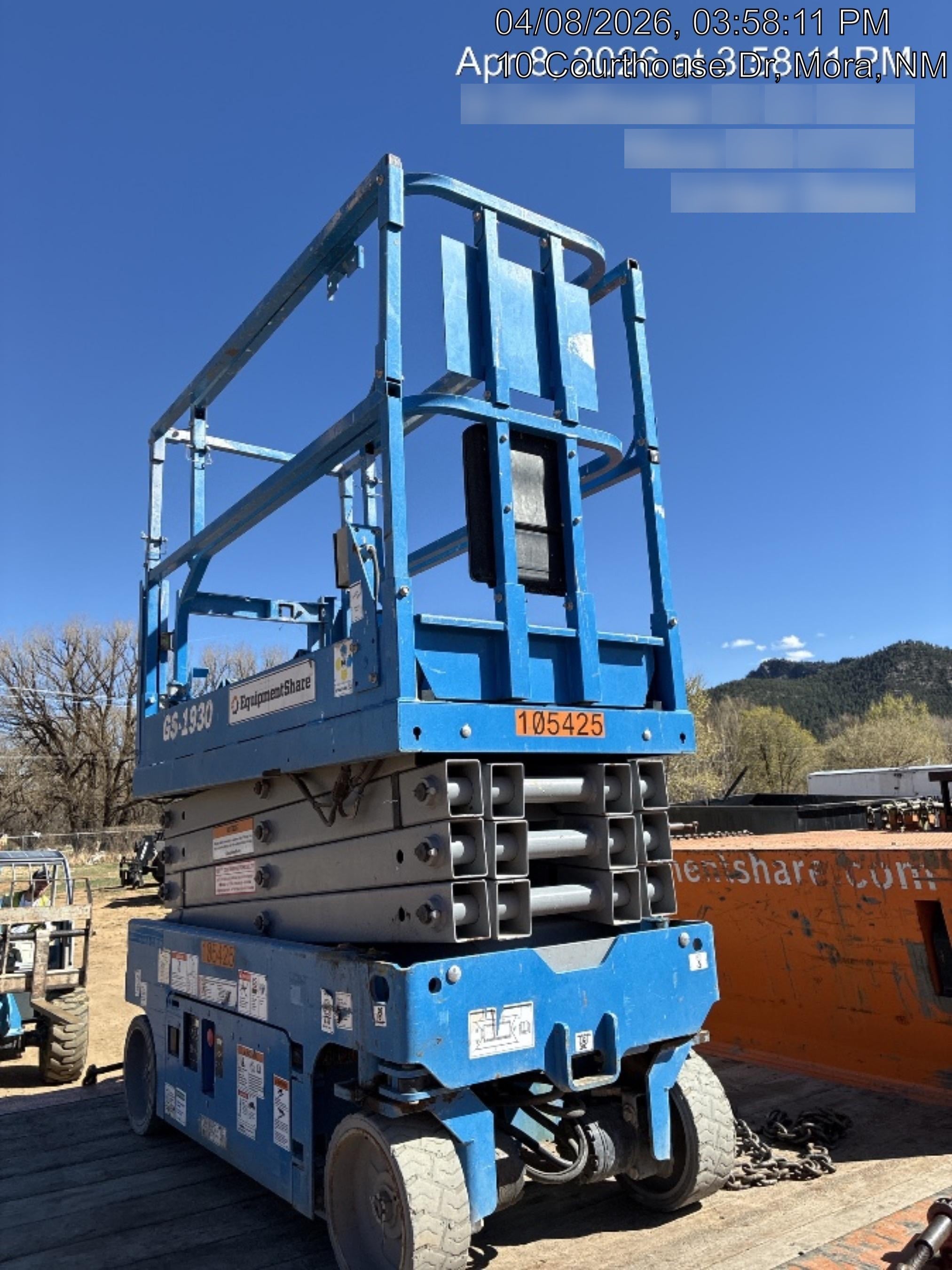 2020 Genie GS-1930 Solid Non Marking Tires, Beacon, Folding rails with half height swing gate