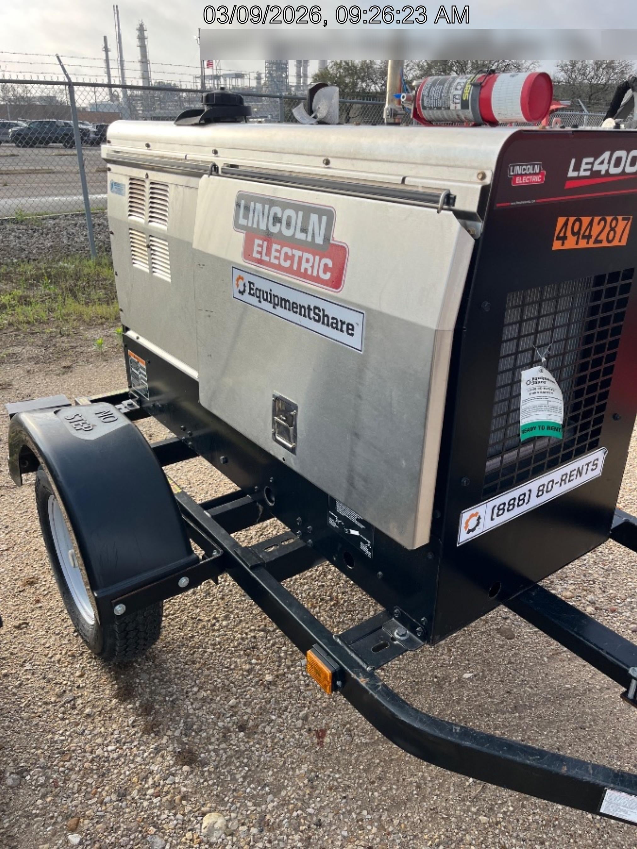 2025 Lincoln Electric LE400 Diesel, Kubota V1505, 22 HP, Trlr, Cable Rack, Light Kit, ES Decals, T3