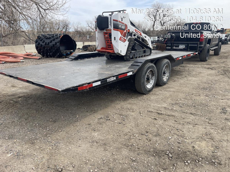 2025 TEXAS PRIDE TRAILERS 21' Lowboy Gravity Tilt Bed 14K Bumper Pull Trailer