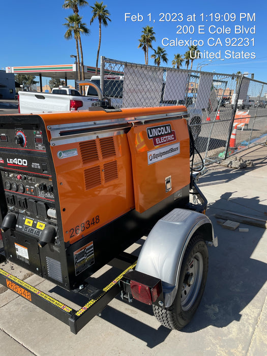 2022 Lincoln Electric LE400 Kubota V1505, Trlr, Cable Rack, Light Kit, ES Decals, T3