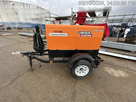 2021 Lincoln Electric Vantage 322 Vantage 322 Ready Pak 3 w/ Telematics & Decals, ORANGE (includes trailer, cable rack, fender light kit)