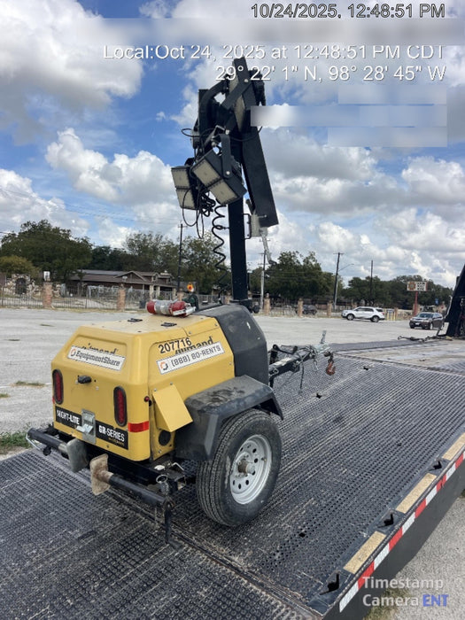 2022 Allmand NLV3GR (4) LED Light Fixture 350W, 23' Vertical Mast, 3kW Prime, Towable, Deep Sea L401, Leveling Jacks, Yanmar T4F 5.8hp