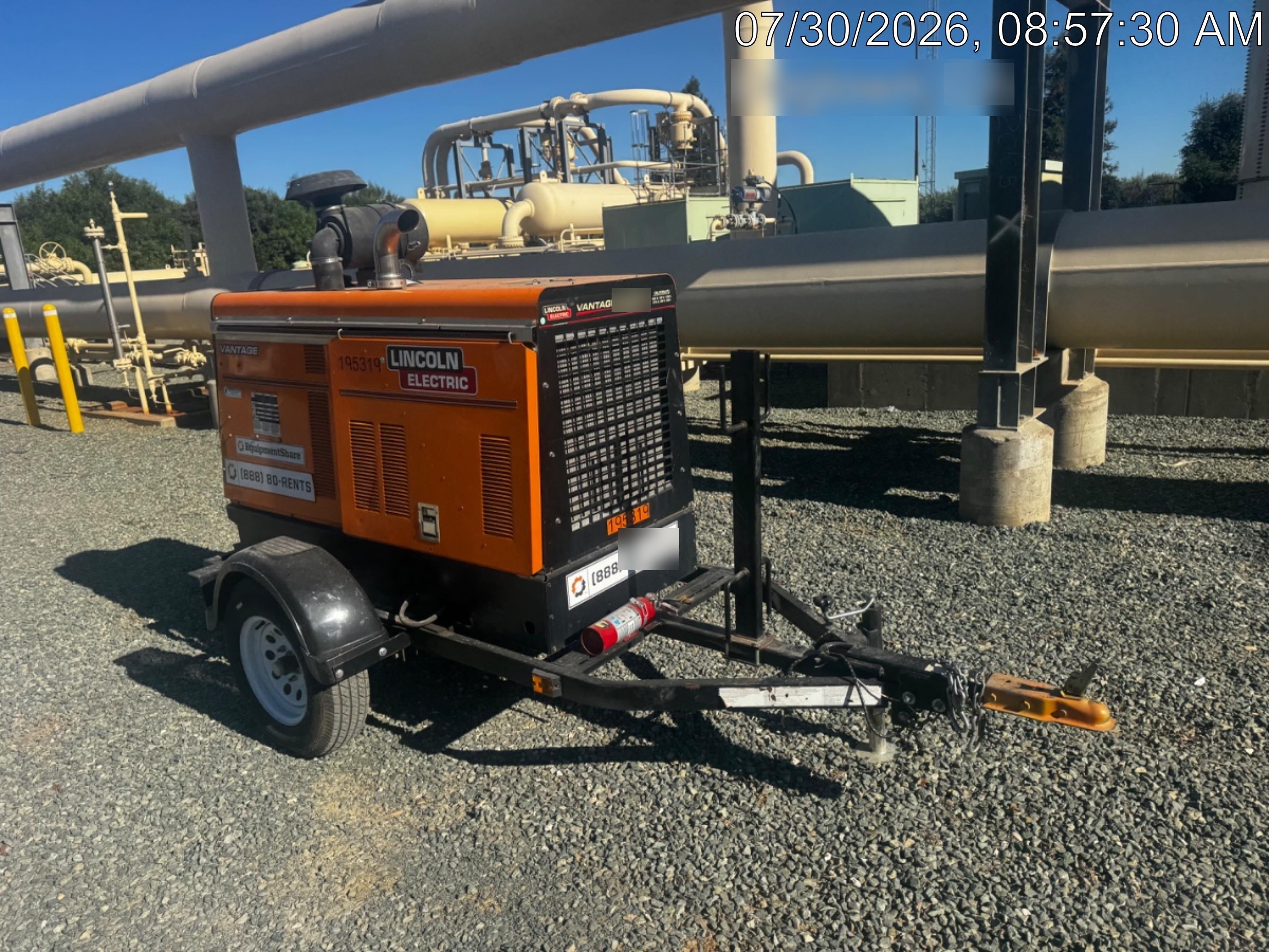 2021 Lincoln Electric Vantage 549X Ready Pak 3, ORANGE (includes trailer, cable rack, fender light kit)