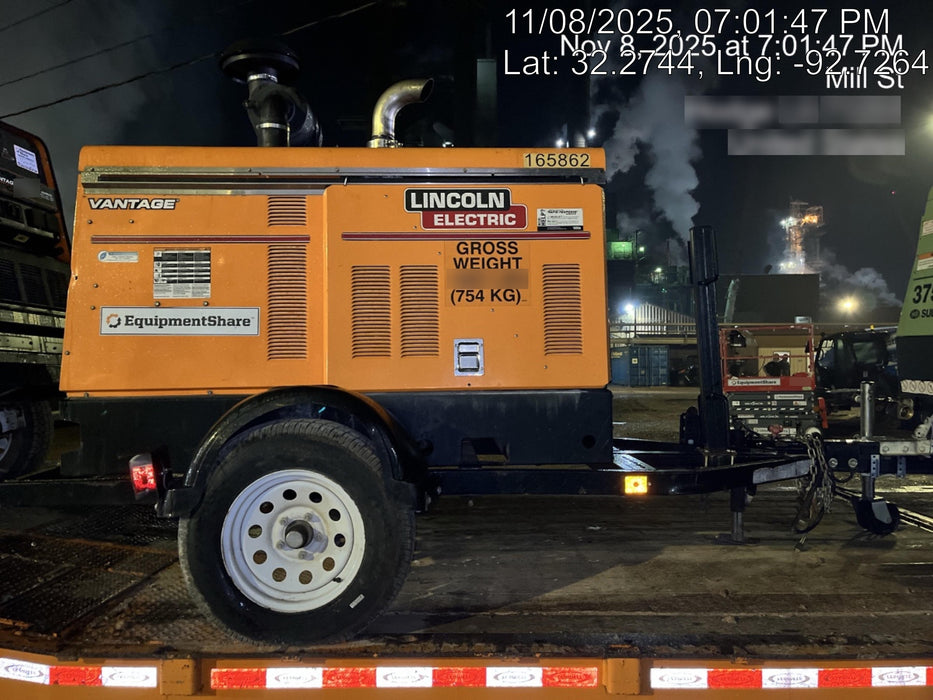 2021 Lincoln Electric Vantage 549X Ready Pak 3, ORANGE (includes trailer, cable rack, fender light kit)