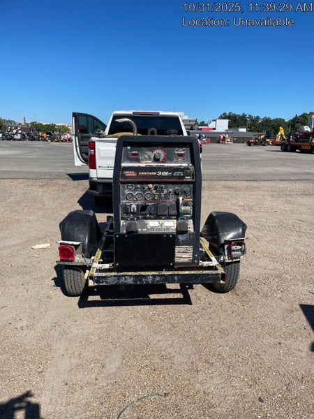 2019 Lincoln Electric Vantage 322 Welder Ready-Pak 3, Two wheel trailer, Fender and Light kit, Cable Rack