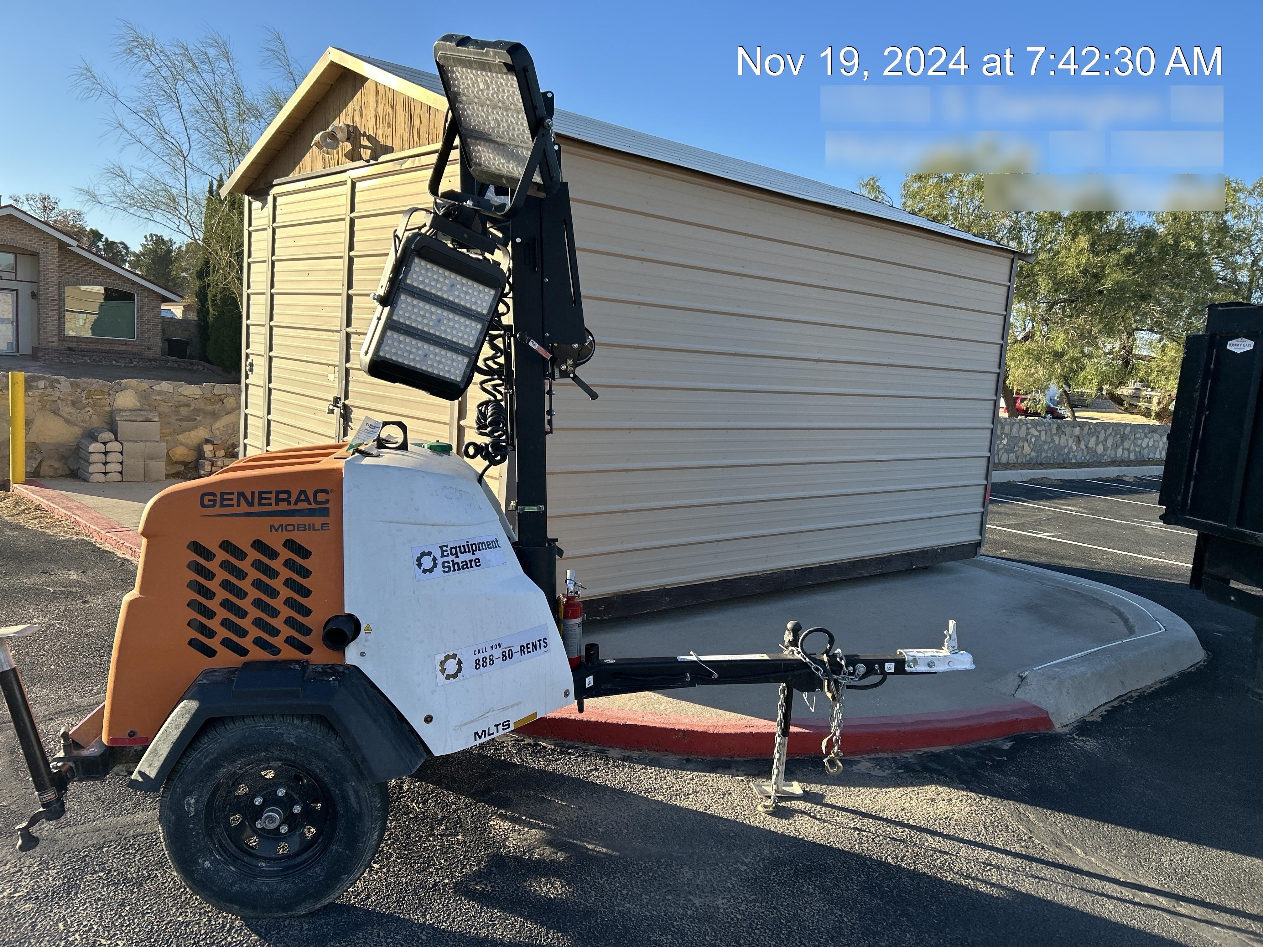 2023 Generac MLT2 Diesel, Flex Switch 120V Input, Powerzone Controller, 
(4) 320W LED Lights, 4kW Generator, 39.9 Gal Fuel Tank, 2" Ball, T3