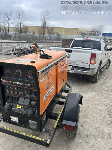 2021 Lincoln Electric Vantage 322 Vantage 322 Ready Pak 3 w/ Decals, ORANGE (includes trailer, cable rack, fender light kit) NO Telematics