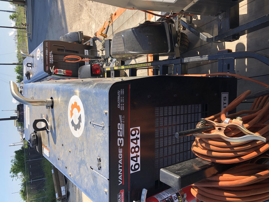 2020 Lincoln Electric Vantage 322 Welder Ready-Pak 3, w/ GPS & Decals (includes trailer, cable rack, fender light kit)