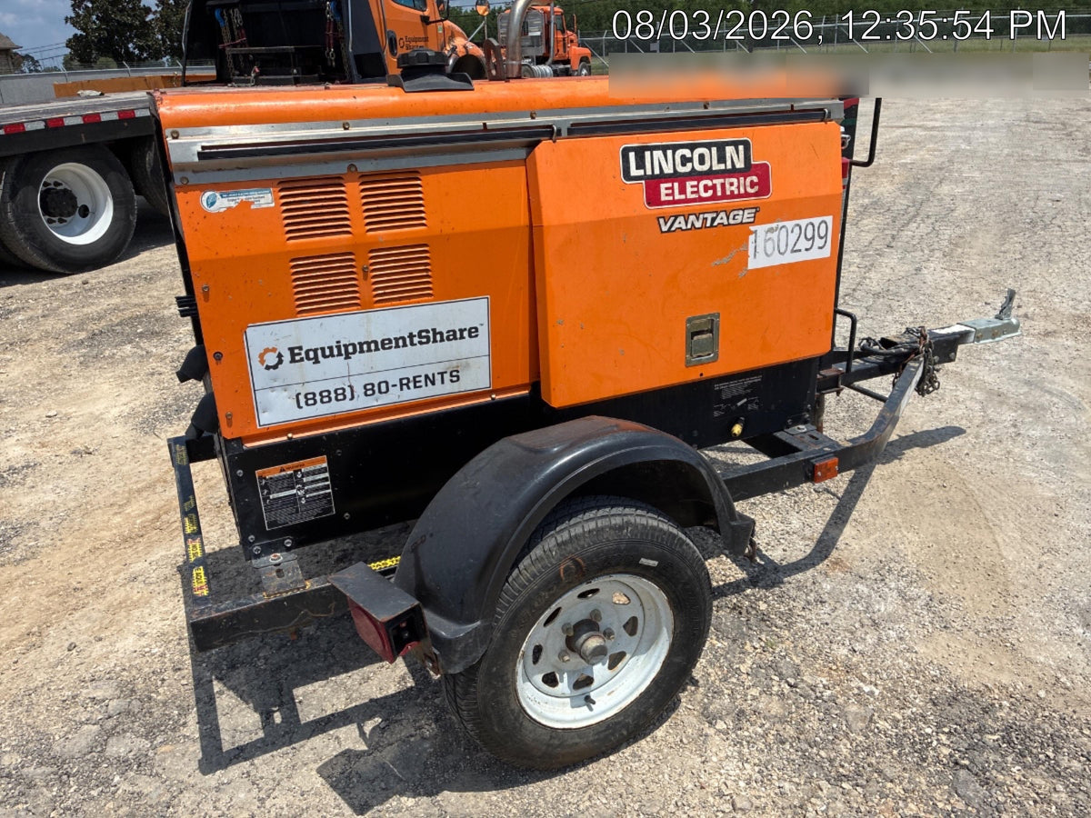 2021 Lincoln Electric Vantage 322 Vantage 322 Ready Pak 3 w/ Decals, ORANGE (includes trailer, cable rack, fender light kit) NO Telematics