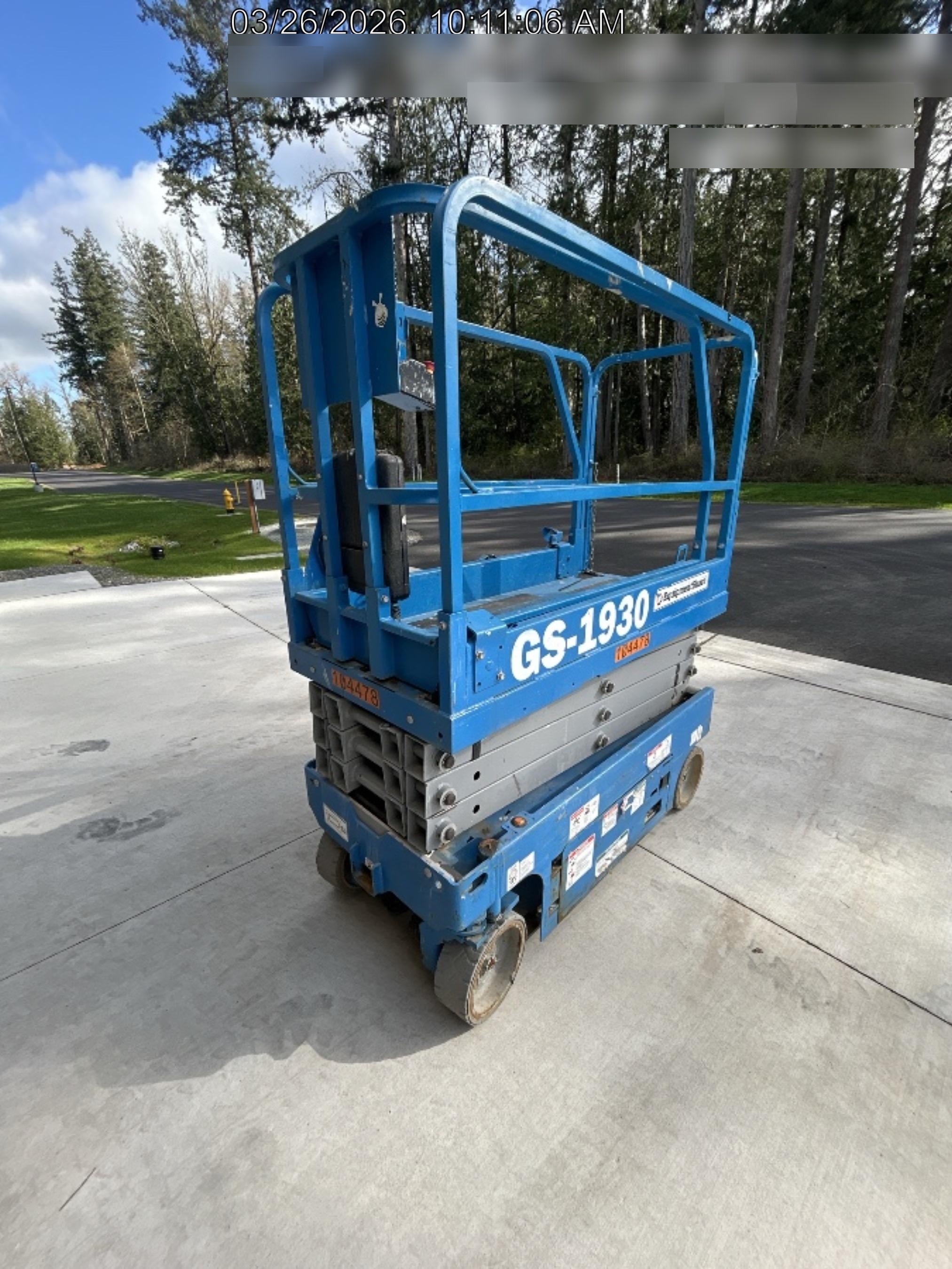 2020 Genie GS-1930 Standard Machine, 800W Inverter