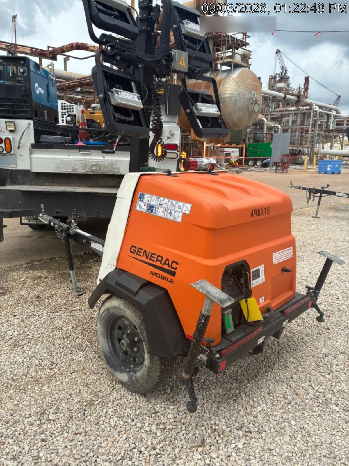 2025 Generac MLTS-4 Diesel, Mitsubishi L2E, 7.1 hp @1800 rpm, Flex Switch 120V Input, Powerzone Controller, (4) 320W LED Lights, 4kW Generator, 39.9 Gal Fuel Tank, 2" Ball