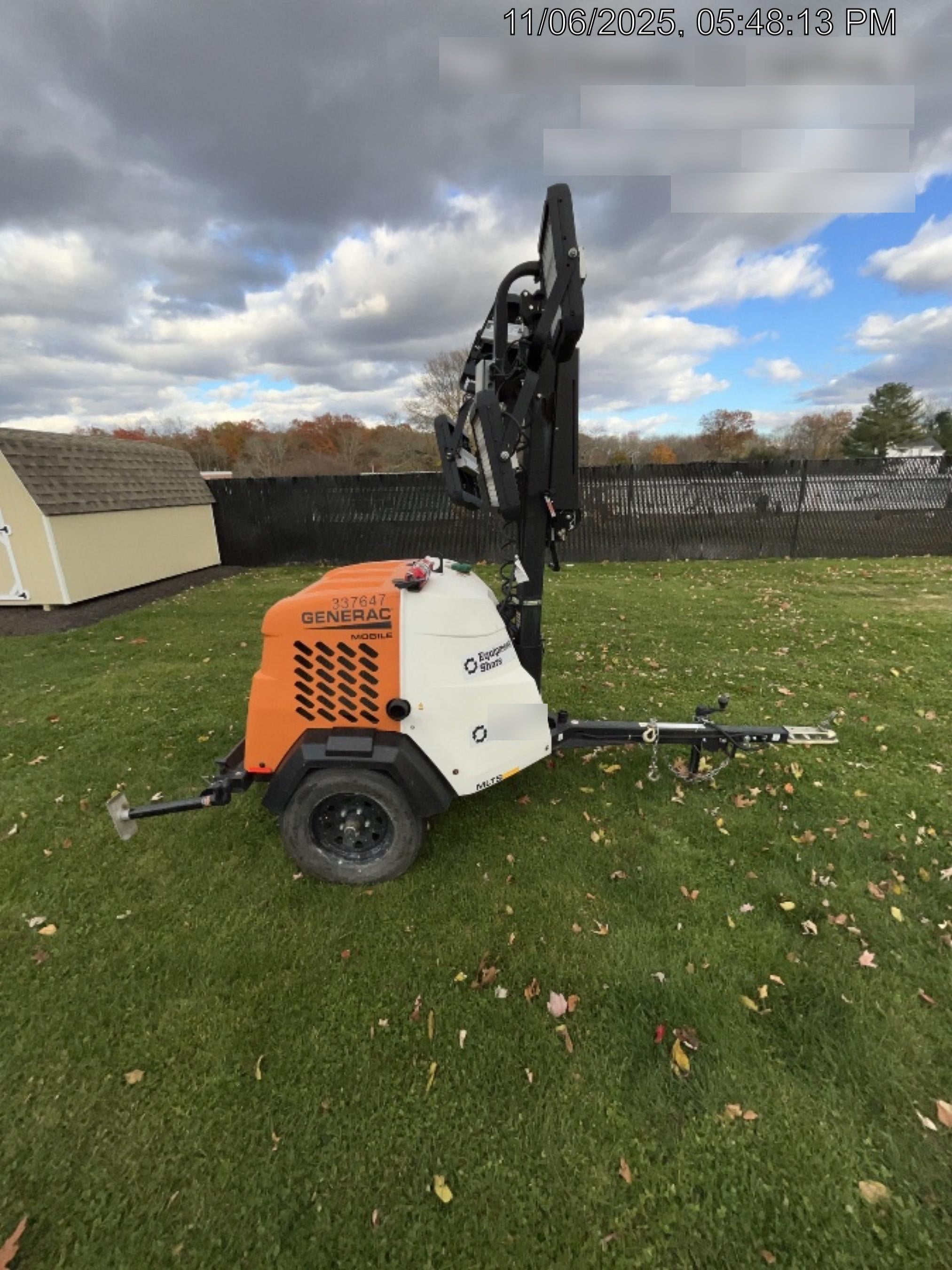 2023 Generac MLT2 Diesel, Flex Switch 120V Input, Powerzone Controller, (4) 320W LED Lights, 4kW Generator, 39.9 Gal Fuel Tank, 2" Ball, T3