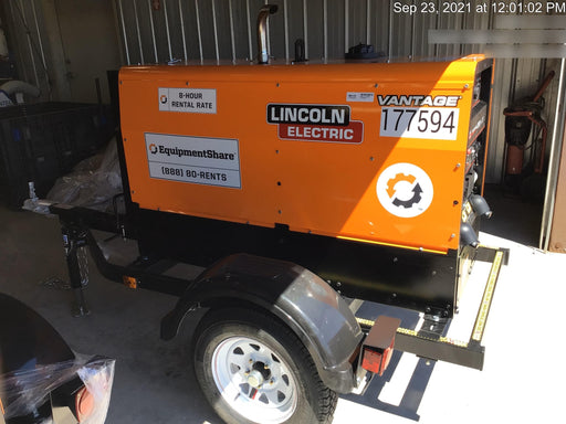 2021 Lincoln Electric Vantage 322 Vantage 322 Ready Pak 3 w/ Decals, ORANGE (includes trailer, cable rack, fender light kit) NO Telematics