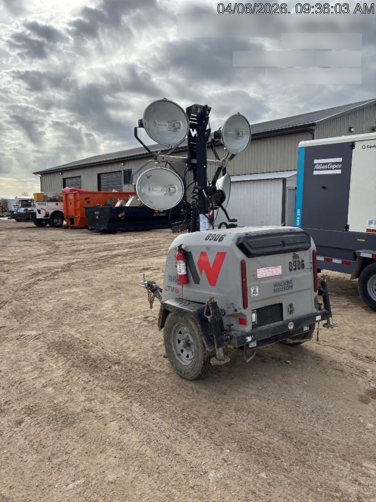 2018 Wacker Neuson LTV6L-MH Wacker Neuson LTV6L Towable Light Tower