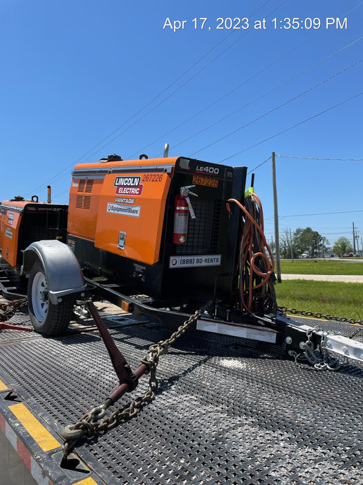 2022 Lincoln Electric LE400 Kubota V1505, Trlr, Cable Rack, Light Kit, ES Decals, T3