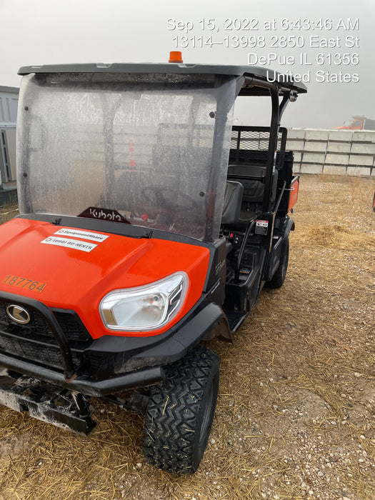 2022 Kubota RTV-X1140W-H Plastic Canopy, Windshield Acrylic Clear, LED Strobe Light, Wire Harness Kit, Back up Alarm