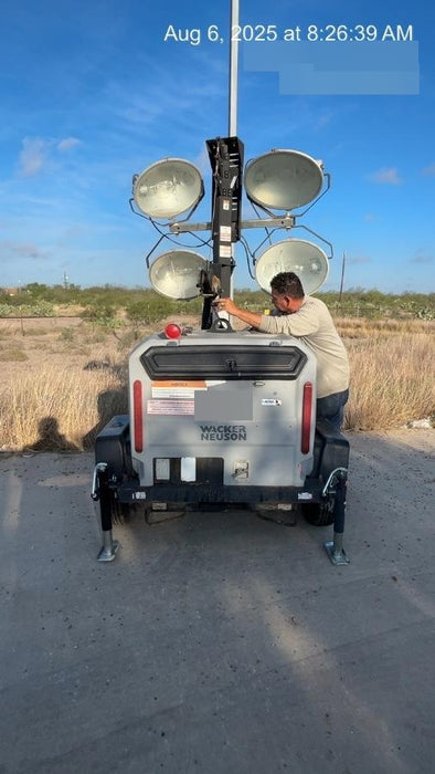 2019 Wacker Neuson LTV6L-MH Mobile Light Tower w/Fuel Level Sensor Installed