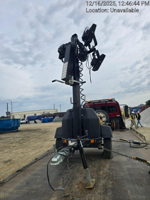 2022 Allmand NLV3GR (4) LED Light Fixture 350W, 23' Vertical Mast, 3kW Prime, Towable, ES Decals, T3