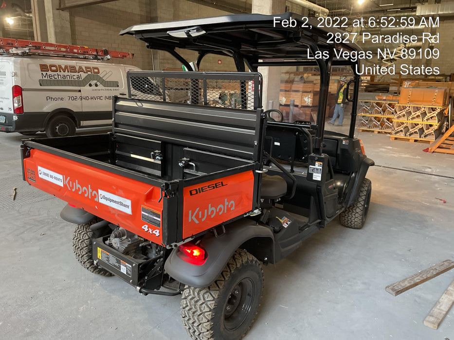 2022 Kubota RTV-X1140W-H Plastic Canopy, Windshield Acrylic Clear, LED Strobe Light, Wire Harness Kit, Back up Alarm