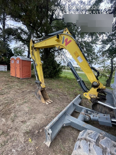 Wacker Neuson EZ53 Open ROPS, Rubber Tracks, Long Dipperstick, T4, Bucket