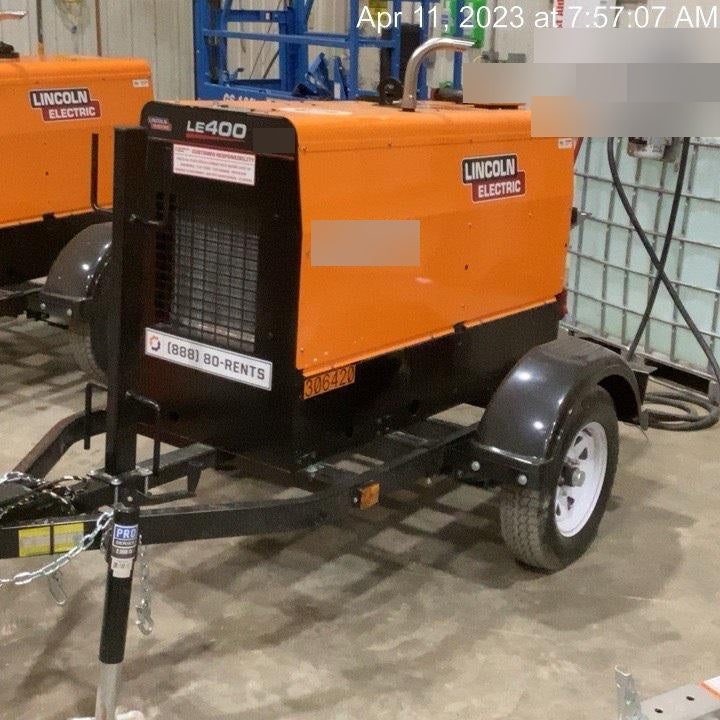 2023 Lincoln Electric LE400 Kubota V1505, Trlr, Cable Rack, Light Kit, ES Decals, T3