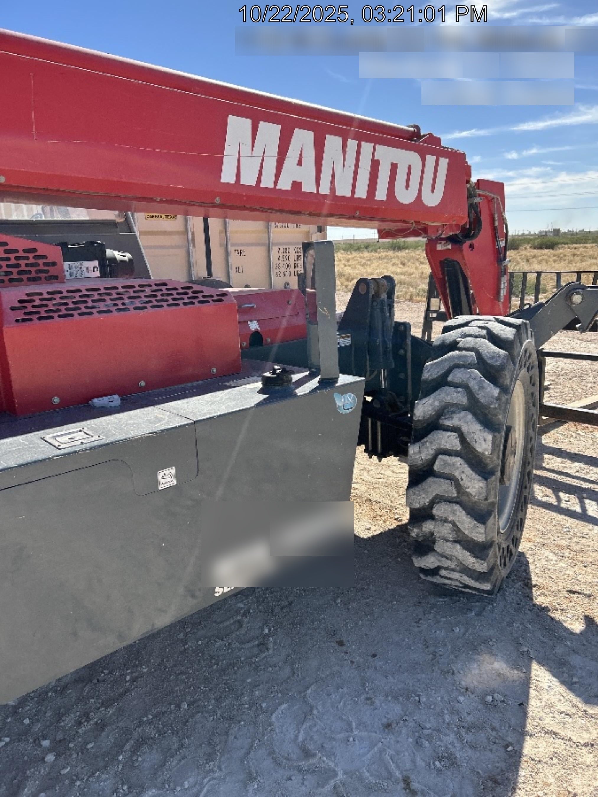 2019 Manitou MTA10055 MTA10055 - 120 HP T4, Canopy, Worklights/Strobe, Beacon, 66" Carriage, 60" Forks, Solid Tires, Lift Hook, Aux Hydraulics