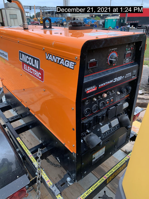 2021 Lincoln Electric Vantage 322 Vantage 322 Ready Pak 3 w/ Telematics & Decals, ORANGE (includes trailer, cable rack, fender light kit)