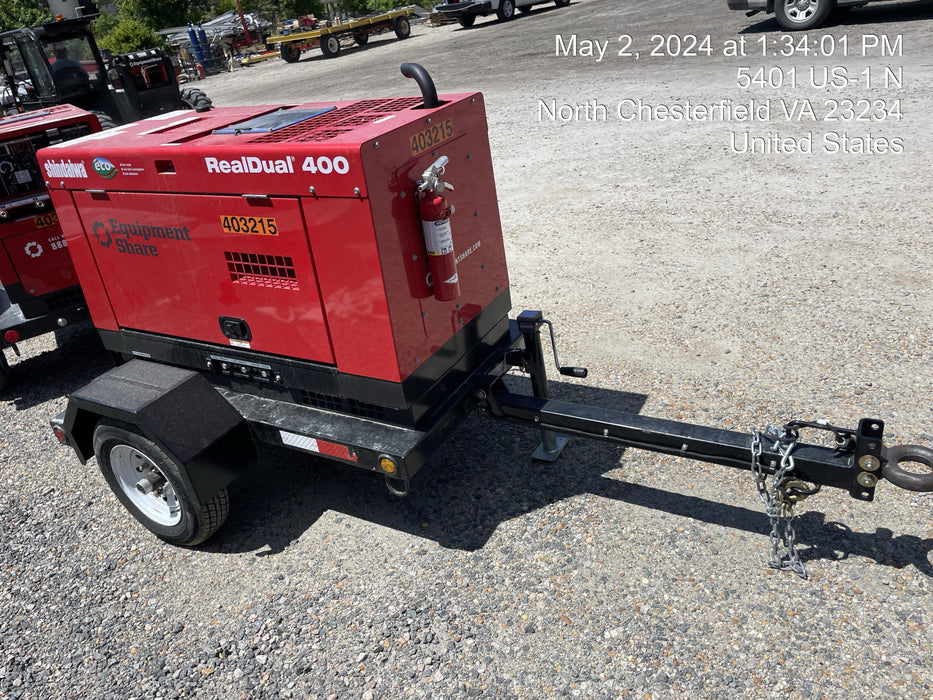 2024 Shindaiwa DGW400MDL Kubota D902 Engine, 23 HP, Dual Op Welder, Wire, Arc, Droop Stick, Tig, and CC Stick Functionality, Simulphase, 3 Phase and 1 Phase Gen Output, Single Axle NB Trlr, Slr Trckl Chrg 12V 12W, Fire Ext