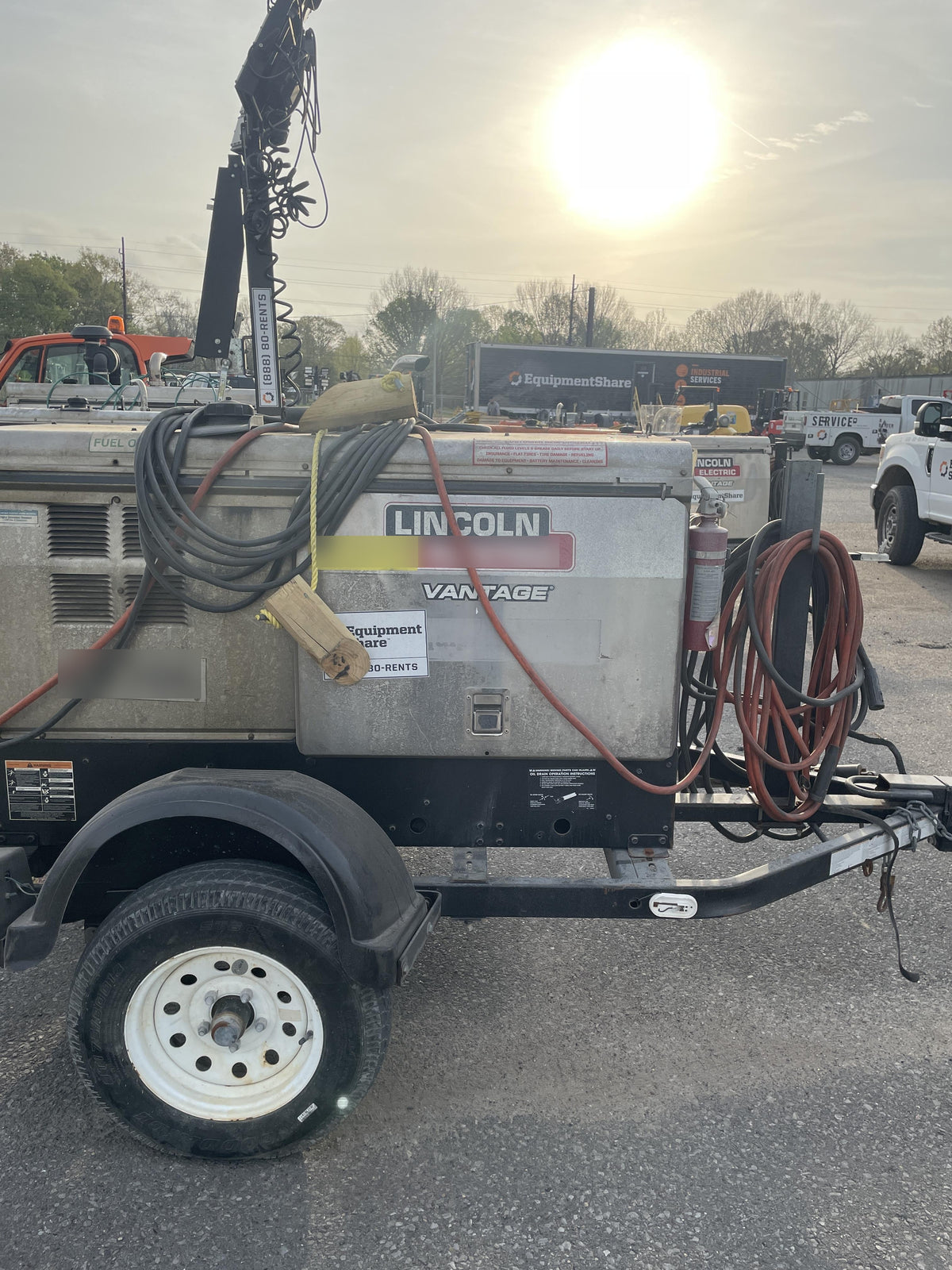 2019 Lincoln Electric Vantage 322 Lincoln Vantage 322 Welder w/Trailer, Light Kit, Cable Rack