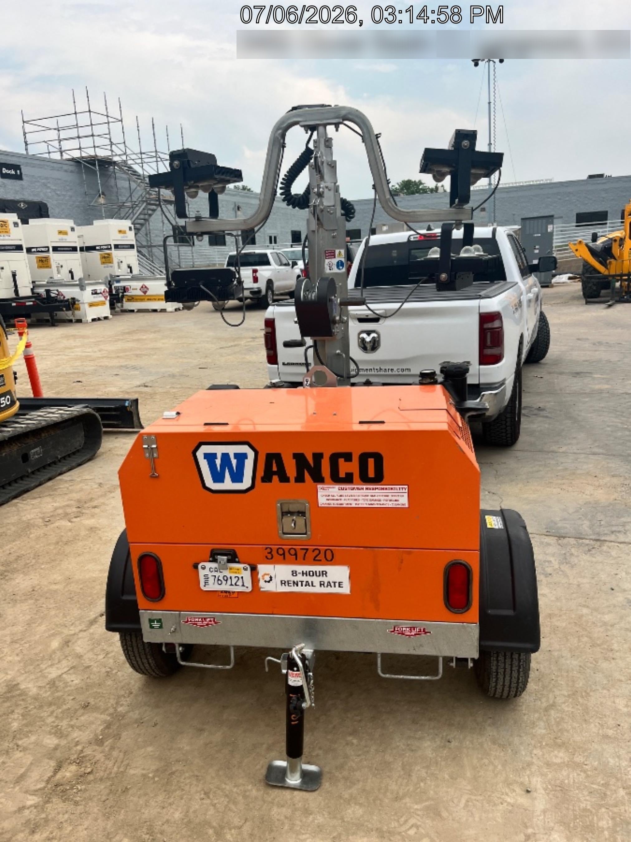 2024 Wanco WLTT-4MM4K Diesel, Deep Sea Controller, Shore Power Plug, Auto Start, (4) 350W LED Floodlights, 4kW Generator, 60 Gal Fuel Tank, 2" Ball, T3