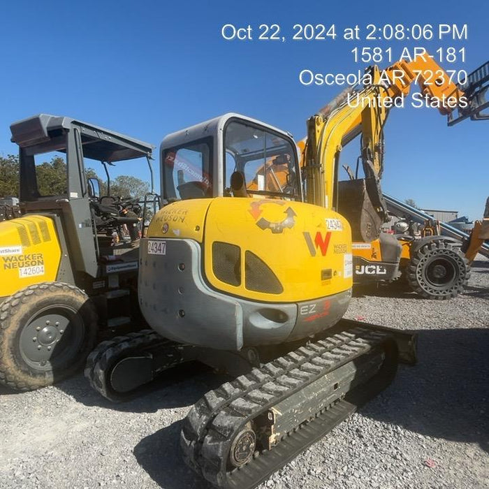 2019 Wacker Neuson EZ53 Wacker Neuson EZ53 Enclosed Cab, Rubber Tracks, Long Dipperstick, T4, VDS, Hydraulic Thumb