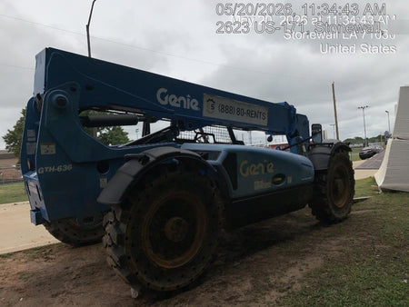 2018 Genie GTH-636 Genie GTH-636 w/Open ROPS, Work Lights, Solid Tires, RH Cab Mesh, Beacon, 48" Carriage and Forks